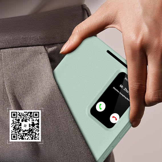Flipové pouzdro pro Samsung Galaxy S23 FE, Smart View Wallet, zelené