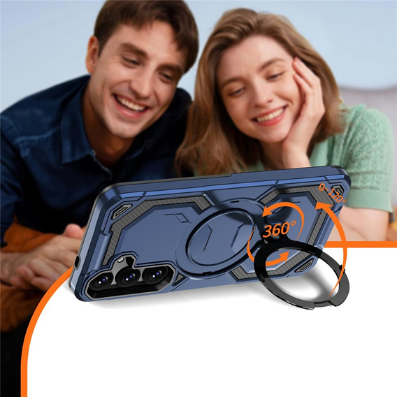 Magnetické pouzdro s podstavcem pro Samsung Galaxy A57 5G, modré