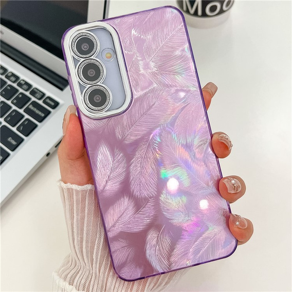 Pouzdro pro Samsung Galaxy A36 5G / A56 5G, Feather, fialové