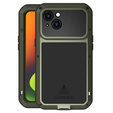 Pouzdro Love Mei pro iPhone 14, armored with glass, zelené