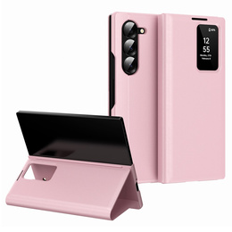 Flipové pouzdro pro Samsung Z Fold5 5G, Smart View Wallet, růžové