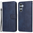 Klopové pouzdro pro Samsung Galaxy A34 5G, Leather Wallet, námořnicky modré