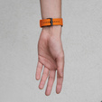 ERBORD Univerzální silikonový řemínek 22mm, Dual Color, oranžový / černý / černá přezka