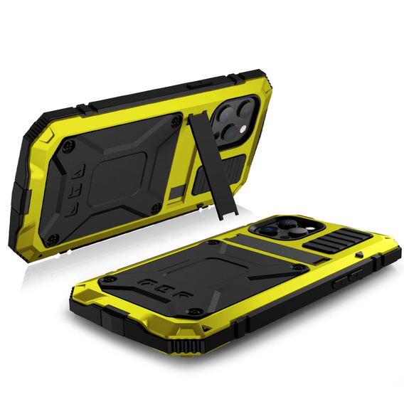 Pouzdro pro iPhone 13, R-JUST, pancéřované, žluté