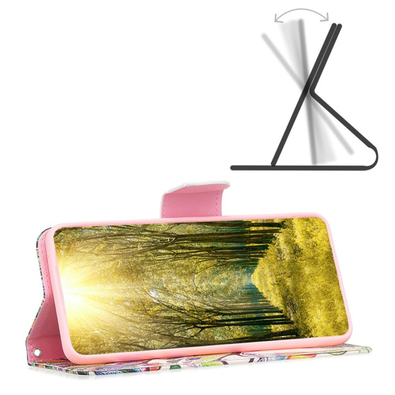 Klopové pouzdro pro Samsung Galaxy M34, Wallet, tree of life, bílé