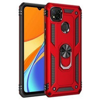 Pancéřové pouzdro pro Xiaomi Redmi 9C, Nox Case Ring, červené