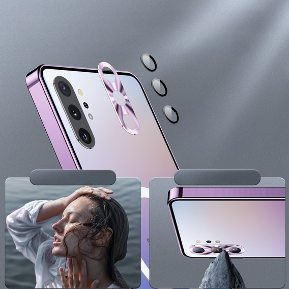 Ochranné pouzdro na fotoaparát pro Samsung Galaxy Note 10+ Plus, CamShield MagSafe, transparentní / fialové