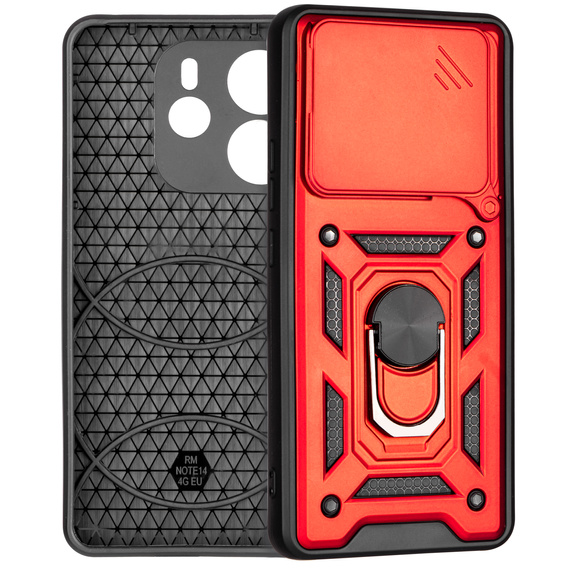 Pouzdro pro Xiaomi Redmi Note 14 4G, CamShield Slide, červené
