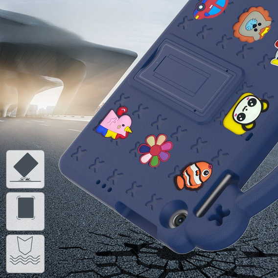 Dětské pouzdro pro Lenovo Tab M10 10.1 Gen 3 TB-328FU/TB-328XU, Cute Patterns, se stojánkem, námořnicky modré