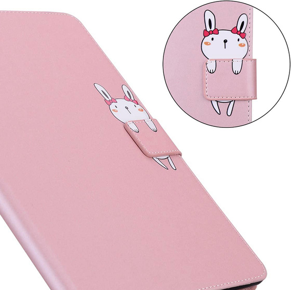 Pouzdro pro Samsung Galaxy Tab A7 Lite 8.7, s klopou, animal, růžové