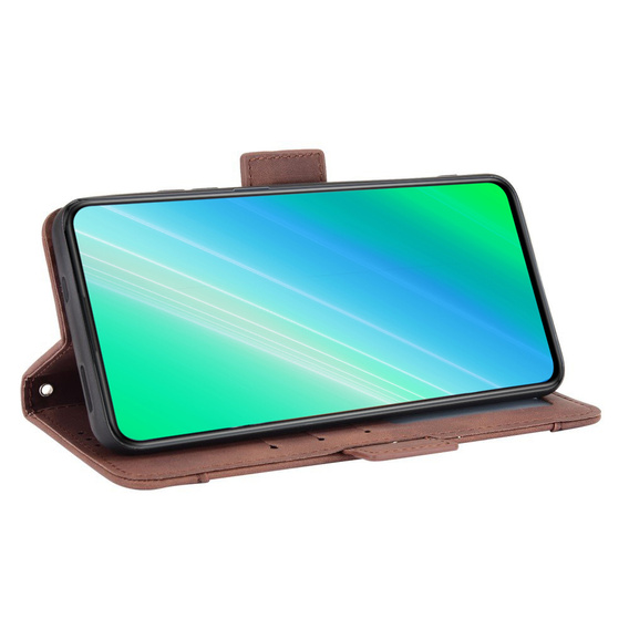 Klopové pouzdro pro Infinix Note 12 5G, Card Slot, hnědé