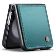 Pouzdro pro Samsung Galaxy Z Flip7 FE / Z Flip6, CASEME Litchi Leather, zelené