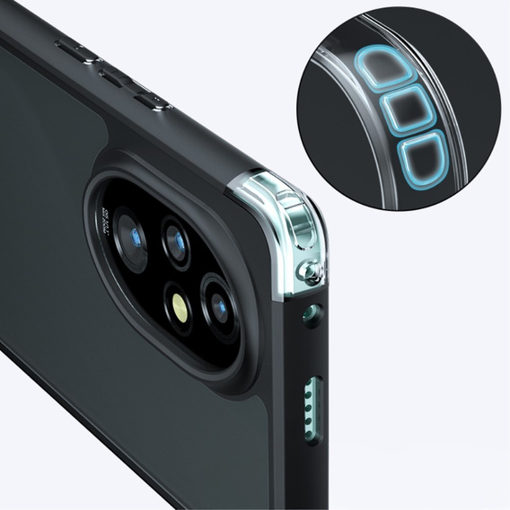 Pouzdro pro Honor 200 Pro 5G, Fusion Hybrid, transparentní / černé