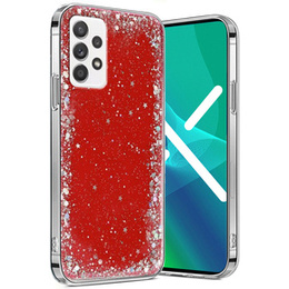 Pouzdro pro Samsung Galaxy A32 5G, Glittery, červené