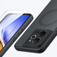 Pouzdro pro Realme 14 5G / Realme 14T 5G, pro MagSafe, ERBORD Matt Case, černý + sklo na displej