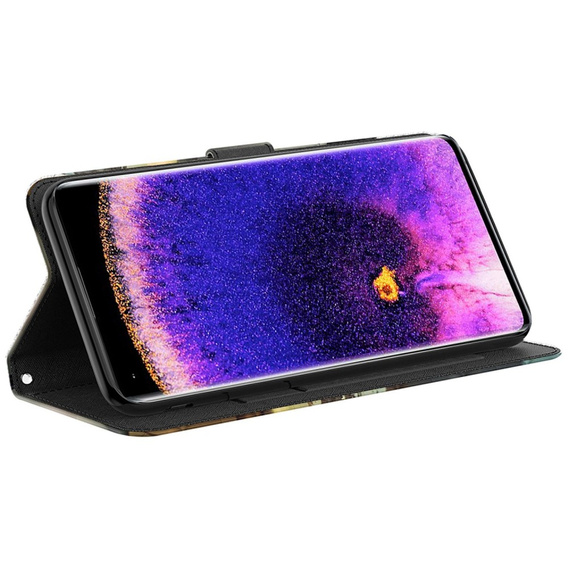 Klopové pouzdro pro Oppo A17, Wallet, Cat & Tiger