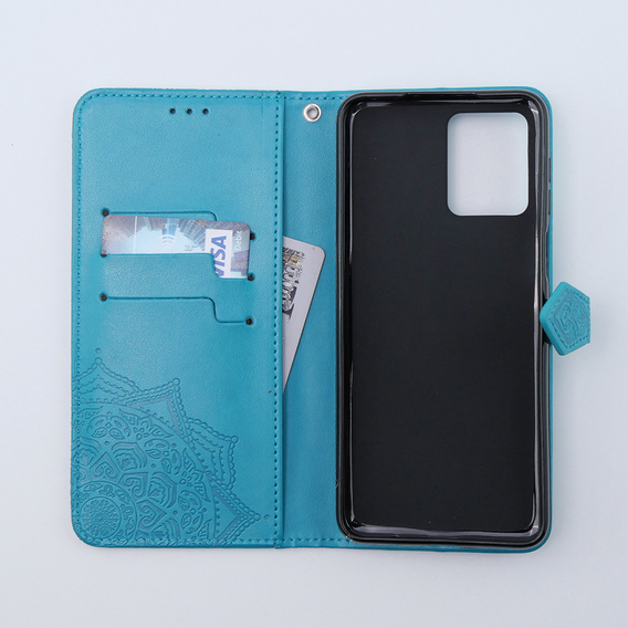 Klopové pouzdro pro Motorola Moto G54 5G, Mandala, modré