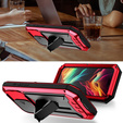 Pouzdro pro iPhone 15 Pro Max, R-JUST CamShield Slide, pancéřované, červené / černé