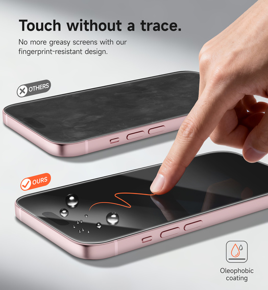 2x tvrzené sklo SURITCH pro iPhone 16 / 15