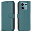 Klopové pouzdro pro Xiaomi Redmi Note 13 Pro 4G / Xiaomi Redmi Note 14S / Xiaomi Poco M6 Pro 4G, BINFEN Wallet, zelené