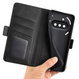 Klopové pouzdro pro Nothing Phone 3a, Leather Wallet, černé