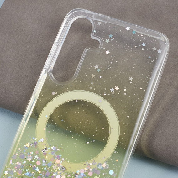Pouzdro pro Samsung Galaxy S24, Glittery, pro MagSafe, žluté