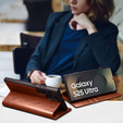Flipové pouzdro pro Samsung Galaxy S25 Ultra, QIALINO Leather Wallet, hnědé
