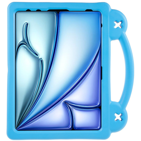 Dětské pouzdro pro Apple iPad Air 11" 6 gen. 2024, Cute Patterns, se stojánkem, modré