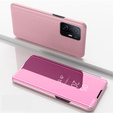 Pouzdro pro Xiaomi 11T / 11T Pro, Clear View, růžové rose gold