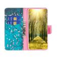 Klopové pouzdro pro Motorola Edge 40 Neo, Wallet, sakura, modré