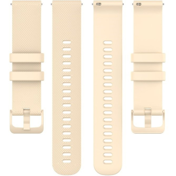Pasek Silikonowy 18mm do Garmin Vivomove 3S / Vivoactive 4S, Beige