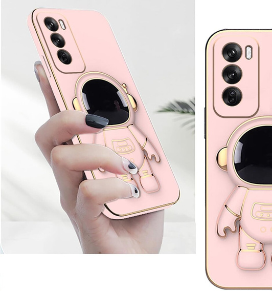 Pouzdro pro Oppo Reno 12, Astronaut, růžové