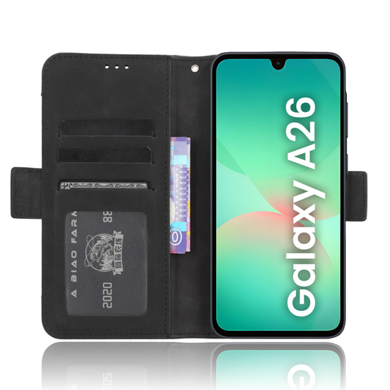 Klopové pouzdro pro Samsung Galaxy A26, Card Slot, černé