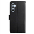 Flipové pouzdro Split Leather Wallet pro Samsung Galaxy A35 5G, Split Leather Wallet, černé