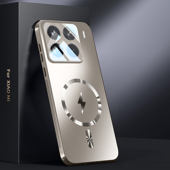 Pouzdro pro Xiaomi 15, MagSafe, stříbrné,