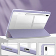 Pouzdro pro Samsung Galaxy Tab S10 FE+ Plus, Smartcase Hybrid, se slotem na stylus, Marble fialové