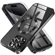 Pouzdro pro iPhone 15 Pro, Electro MagSafe, černé + sklo na displej