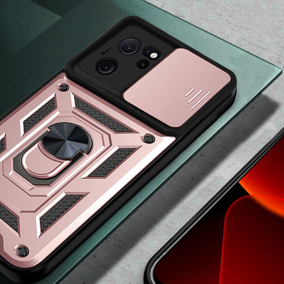 Pouzdro pro Xiaomi 13T / 13T Pro, CamShield Slide, růžové rose gold