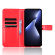 Klopové pouzdro pro Tecno Pova 5 Pro 4G, Crazy Horse Wallet, červené