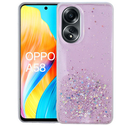 Pouzdro pro Oppo A58 4G, Glittery, růžové