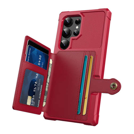 Pouzdro pro Samsung Galaxy S25 Ultra, Card Holder Kickstand, černé