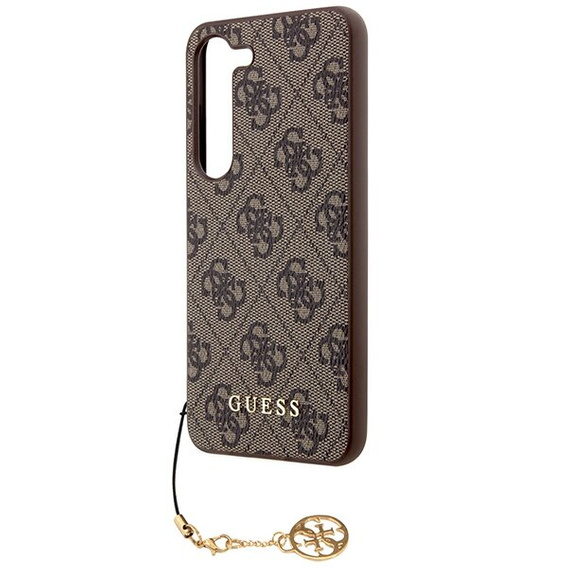 Pouzdro GUESS pro Samsung Galaxy A55, 4G Charms Collection Hardcase, hnědé