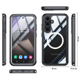 Pouzdro pro Samsung Galaxy S24 FE, Shockproof, se sklem, pro MagSafe, černé