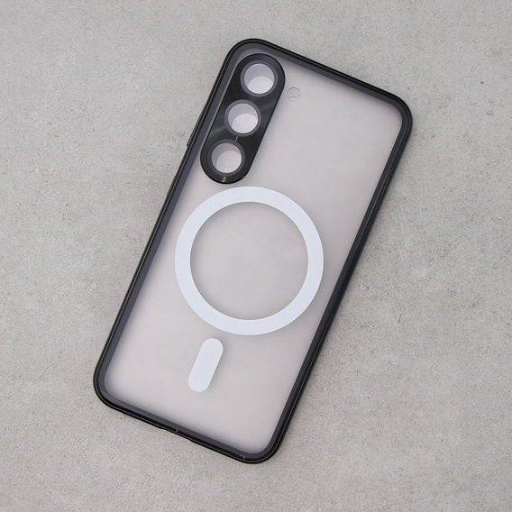 Magnetické pouzdro Dual Glass MagSafe pro Samsung Galaxy S23+ Plus, černé