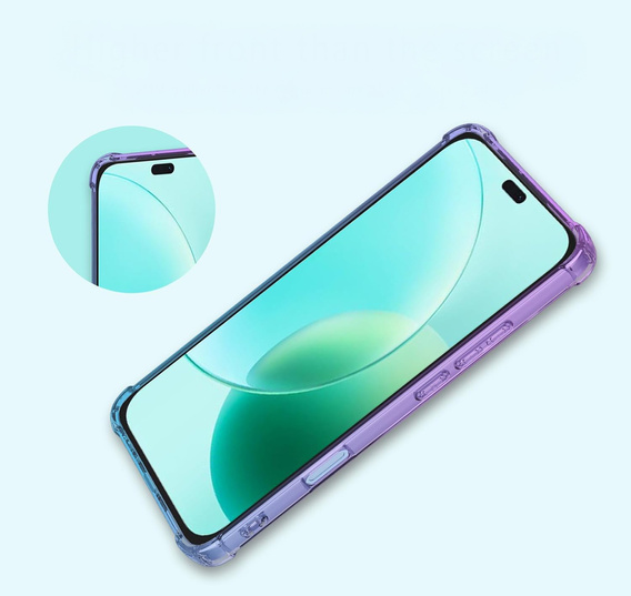 Pouzdro pro Honor 400 Lite, Gradient Dropproof, Fialová / modrá