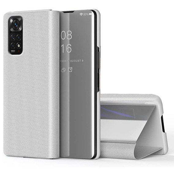 Pouzdro pro Xiaomi Redmi Note 11 / 11S, Clear View, stříbrné
