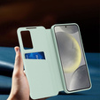 Flipové pouzdro pro Samsung Galaxy S22, Smart View Wallet, zelené
