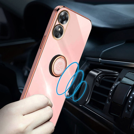 Pouzdro pro Oppo A17, Electro Ring, růžové