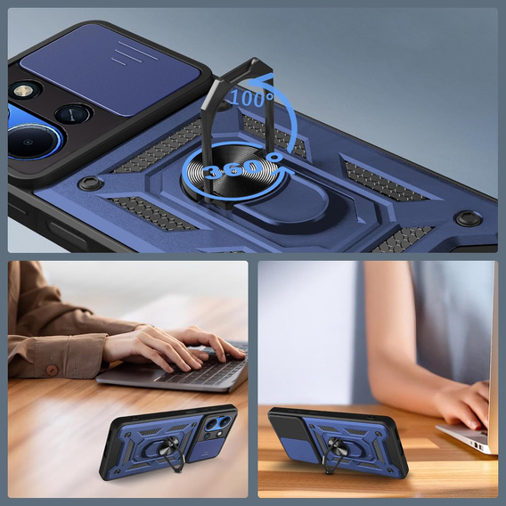 Pancéřové pouzdro pro Xiaomi Redmi 15C 4G/LTE, CamShield Slide, modré