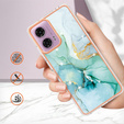 Ochranné pouzdro pro Motorola Moto G24 / G24 Power / G04, Marble Slim Case, zelené